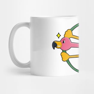 Flamingo as Arrow with Bow Mug